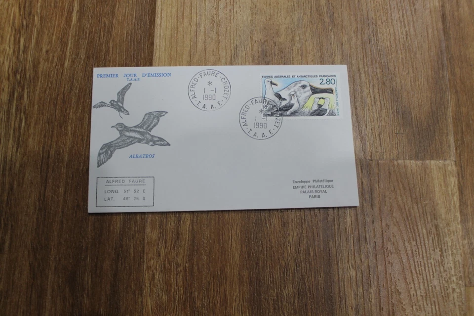 1990 FRENCH SOUTHERN ANTARCTIC   ALBATROSS  FDC COVER - Image 1 of 1