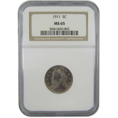 1911 Liberty Head V Nickel MS 65 NGC Uncirculated 5c Coin - Image 1 of 4