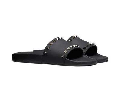 Valentino Rockstud Studded Slides Sandals Size US 9/EUR 39 - Image 1 of 4