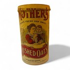 Vintage Mother’s Crushed Oats Tin – Quaker Oats Co. – Rare Yellow Canister 3LB