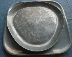 Nambe 555 & 525 Tray Set Aluminium 11x11” und 10x10” - Bild 1 von 7