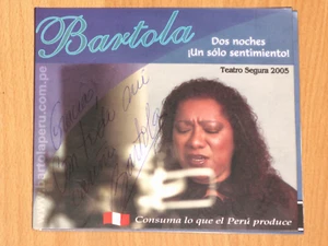 signiert von Bartola - Dos noches jUn sólo sentimiento - (Música Criolla) Peru - Bild 1 von 3