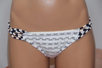 Nuevo Pantalón de Bikini O'Neill Parte Inferior Talla S Estrellas y Rayas Americana Azul Marino Blanco Foto 1 de 4