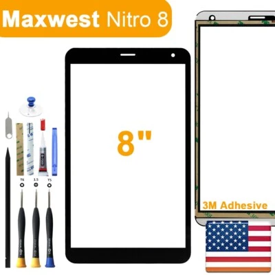 Repuesto digitalizador de pantalla táctil de 8 pulgadas para tableta Maxwest Nitro 8 Foto 1 de 2