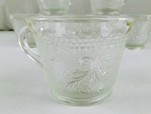 Vintage Indiana Glass Sandwich Tiara Clear Glass 2.5" Punch / Snack / Party Cup - Picture 1 of 8