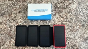 Hiluckey Solar Charger 25000mAh, Outdoor USB C Portable Power Bank with 4 Sol... - Picture 1 of 10