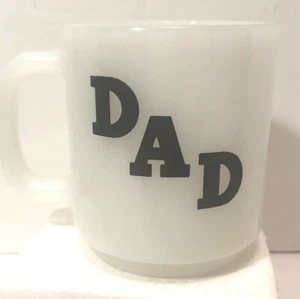Glasbake DAD Milk Glass Mug Vtg You’re The Greatest Poem Fathers Day Appreciate - Picture 1 of 7