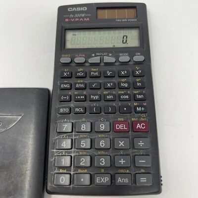 Casio fx-300W S-V.P.A.M. Scientific Calculator Solar Battery Case Tested Works - Image 1 of 4