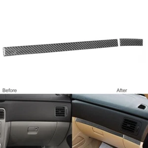 2Pcs For Subaru Forester 05-08 Carbon Fiber Co-pilot Dashboard Panel Cover Trim - Picture 1 of 11