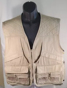 Master Sportsman Hunting Vest Mens Outdoor Tactical Gear Zip Up XL Tan - Picture 1 of 5