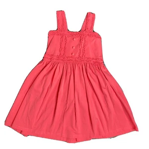 Sage and Lilly Girl’s Ruffle Coral Red Solid Wide Strap Sundress Dress; Size 7 - Picture 1 of 7