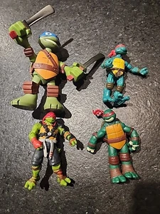 Playmates Viacom Teenage Mutant Ninja Turtle 4 Stück 2 Raphael Michaelangelo  - Bild 1 von 9