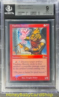MTG Urza's Legacy Foil 1999 Viashino Heretic BGS 9.0 MINT Silver Age Staple - Image 1 of 4