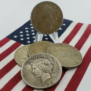 5x Peace Dollar 1922 S Silver Coin Liberty $1 One Eagle Round US 90% Lot Bullion - Picture 1 of 5