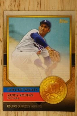 2012 Topps Golden Greats GG-48 Sandy Koufax Los Angeles Dodgers Baseball Card - Image 1 of 2