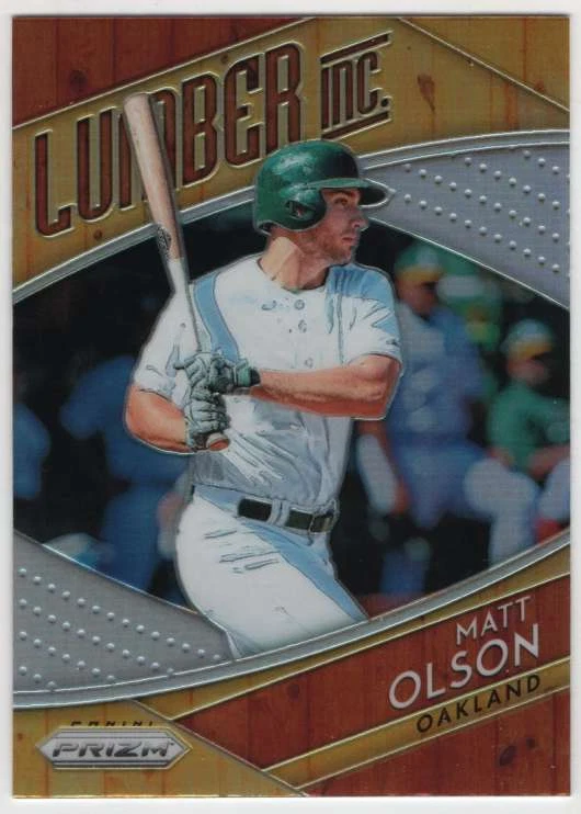 2019 Panini Prizm Baseball Lumber Inc. Silver Prizm #8 Matt Olson Athletics  - Image 1 of 1