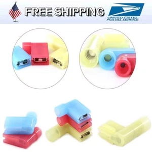 Nylon Buchse Flagge Terminal rechter Winkel elektrischer Draht Spaten Stecker 22-10AWG - Bild 1 von 19