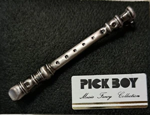 Pickboy flauta dulce plateada con alfiler - Imagen 1 de 2