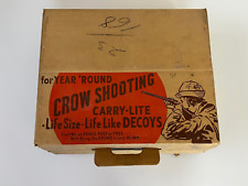 Carry Lite Vintage 1950's Original Hunting Crow Shooting Owl Decoy New In Box