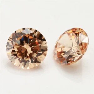 100pcs 0.8~20mm Round Champagne 5A loose cz stone cubic zirconia gemstone - Picture 1 of 5