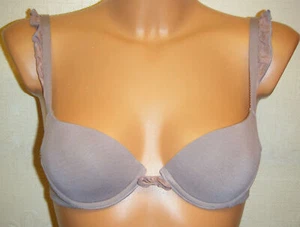 Huit Plunge T-Shirt Bra Size 36D Underwired Moulded Padded Purple Mauve New - Picture 1 of 12