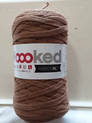 NEW Hoooked Ribbon XL Cotton  2.50g/8.82 oz Caramel Brown  Macrame Knit Crochet - Изображение 1 из 4