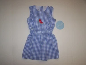 Little English Boutique Girls Watermelon Saratoga Romper Checker Size 4 NWT - Picture 1 of 2