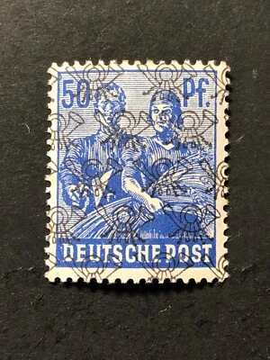 Stamp Germany 1948 Allied Occupation Net Overprint 50 Pfennig MNH - Image 1 of 2
