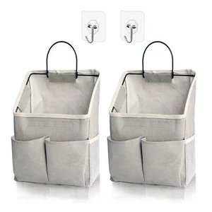 2 Pack Wall Hanging Storage Bagwall Hanging Organizer Bags With Pockets Wall Org - Picture 1 of 6