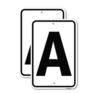 Schild mit Buchstabe A schwere Stärke Aluminium Parkschild rostfest - Bild 1 von 10