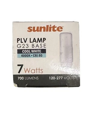 SUNLITE #85426 LED PLV G23 BASE 7W NON-DIMMABLE - Image 1 of 4