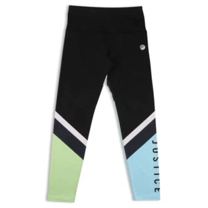 Justice Girls Collection X Color Blocked Leggings Black M 10 - Picture 1 of 1