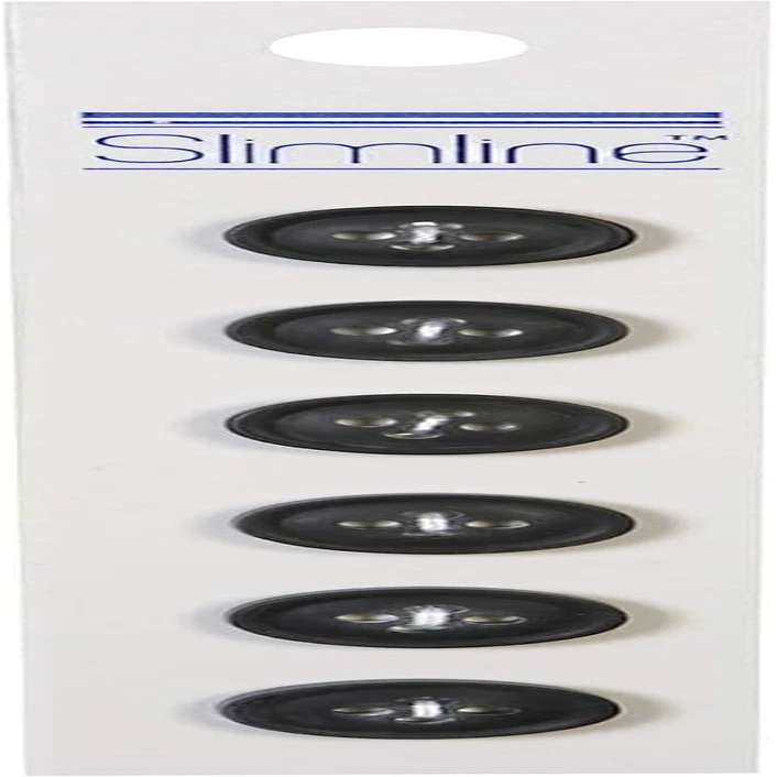 Кнопки OFFRAY Slimline, серые с 2 отверстиями 7/16 дюйма 7 шт. в упаковке - Изображение 1 из 1