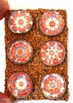 Kaleidoscope Decorative Push Pins Thumb Tacks for Cork Board Handmade Office - Image 1 of 2