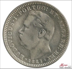 India Portuguesa 1/2 Rupia 1881 - 5,83 gr. plata MBC / VF - Picture 1 of 2