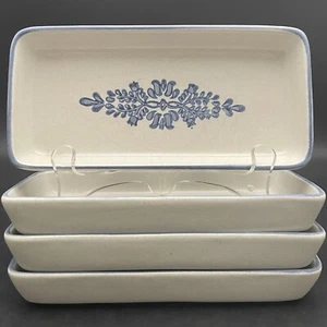 Pflatzgraff Yorktowne Stoneware 716-51 Relish/Side Dishes 4pc 1977-83 USA 8x4x1" - Picture 1 of 5