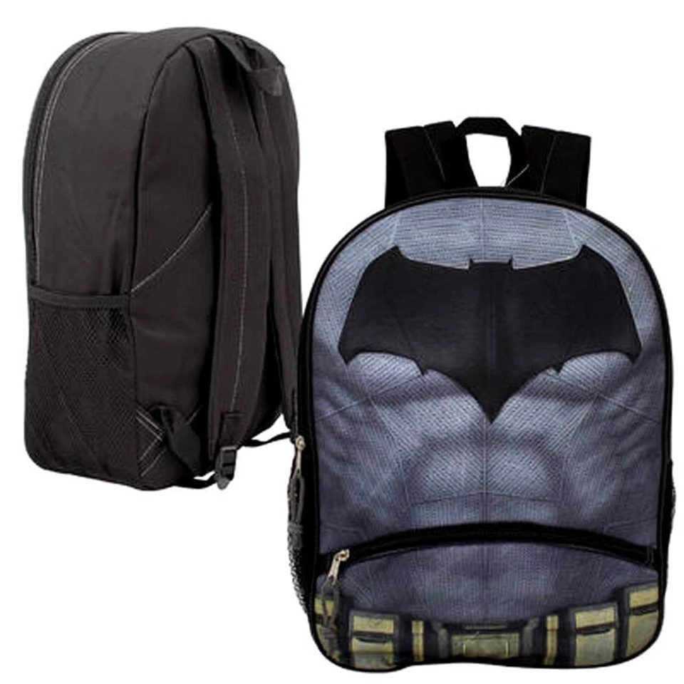 1 Batman Vs Superman Dawn Of Justice Backpack With Front Pocket Black & Gray - Image 1 of 1