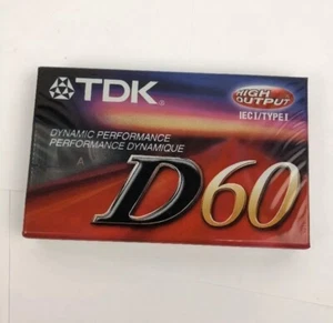 TDK D60 High Output Dynamic Performance Blank Cassette Tape New Sealed - Bild 1 von 2
