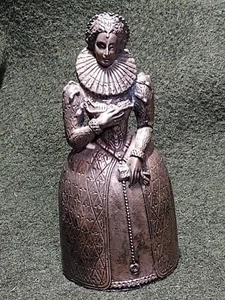 Vintage Gorham Silver Plate Queen Elizabeth I Figural Hand Bell - Picture 1 of 10