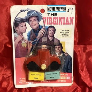 Vintage 1966 "THE VIRGINIAN" TV WESTERN MOVIE VIEWER by CHEMTOY - UNUSED ON CARD - Picture 1 of 5