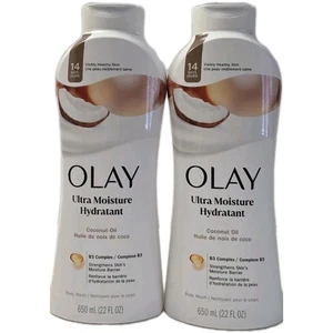 OLAY Ultra Moisture Coconut Oil Body Wash 22oz - 2Pack Free Shipping - Picture 1 of 2