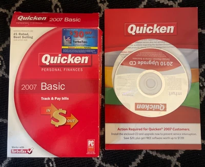 Quicken Basic 2007 and New 2010 Quicken Upgrade Personal Finance Software - Image 1 of 4