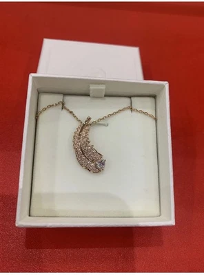 Swarovski Idyllia Feather Rose gold plated Necklace Brant new genuine + bag💕❤️ - Image 1 of 4