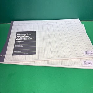 "Paquete de 2 almohadillas de análisis de marca nacional 45-664 amarillas 50 hojas 14 columnas 11x16 3/8""" - Imagen 1 de 7