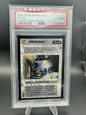 1996 DECIPHER STAR WARS CCG A NEW HOPE LTD R2-D2 PSA 9 Mint R2D2 only 12 PSA 10s - Image 1 of 2