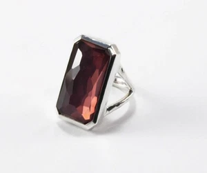 ANELLO DOPPIO IPPOLITA PAESE DELLE MERAVIGLIE MATTONE ARGENTO STERLING 925 QUARZO EMATITE - Foto 1 di 8