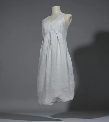 Vestido Sarah Pacini Vintage Linho Branco Marfim Tamanho 1 - Imagem 1 de 4