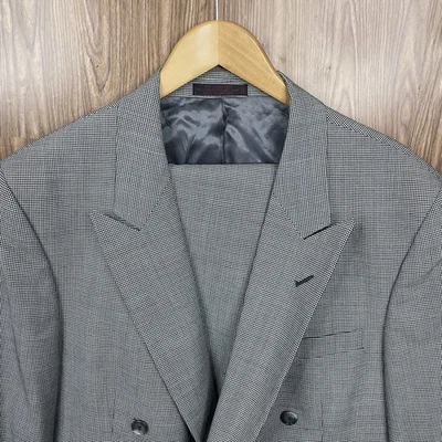 Yorkshire Square 2 Piece Suit Mens 46S 38x36 Multicolor Double Breasted Peak - Image 1 of 4