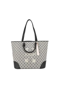 JOOP Shopper Tasche Muster Logo Schultertasche Tasche Castlerock Weiß Schwarz - Bild 1 von 4