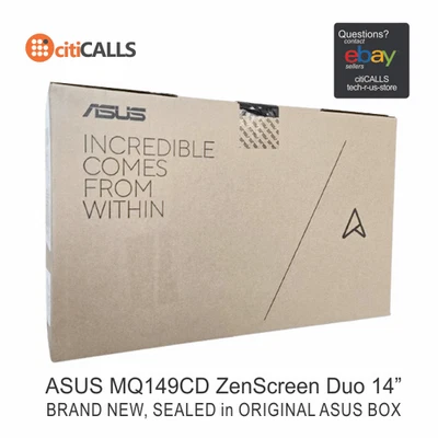 ASUS MQ149CD ZenScreen Duo 14" Class WUXGA OLED Monitor - 16:10 - Silver - Image 1 of 4